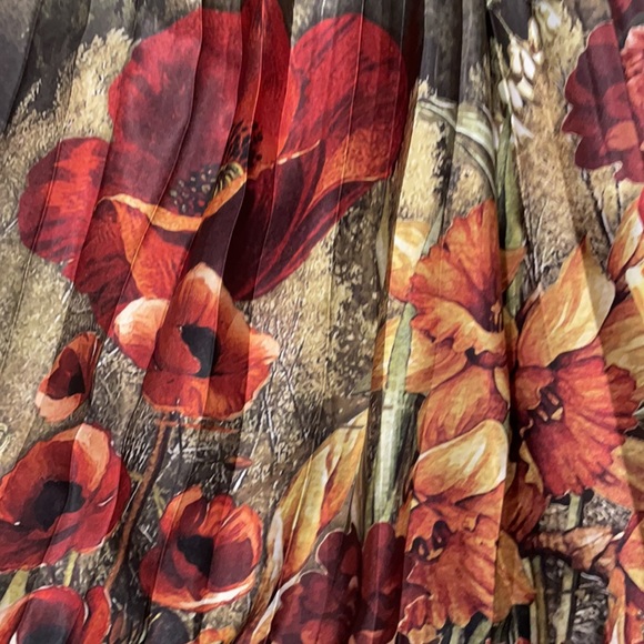 Anthropologie Geisha Designs Forest Pleated Midi Skirt Size XS - Picture 4 of 7